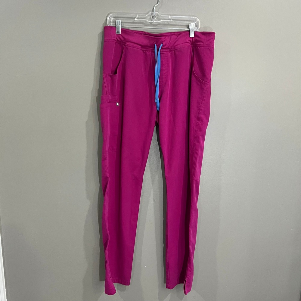Figs Scrub Pants Womens Large Pink Great Technical Collection Drawstring T21004T